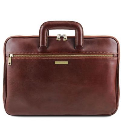 Tuscany Leather Caserta Brown Document Leather briefcase